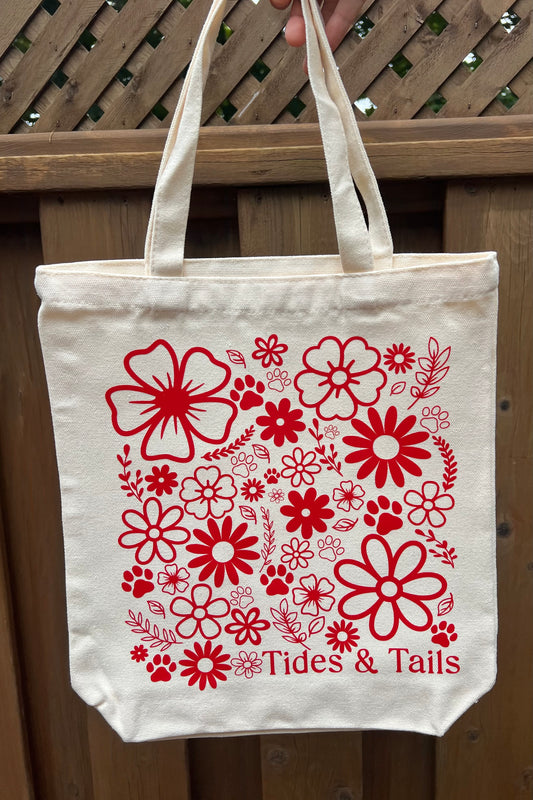 Tides & Tails Floral Tote Bag