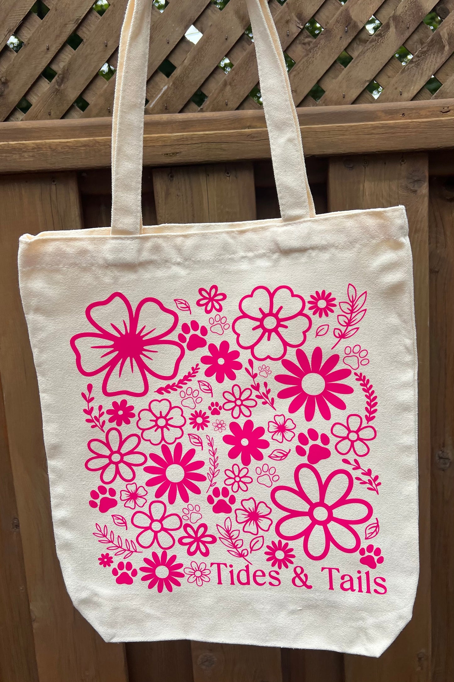 Tides & Tails Floral Tote Bag