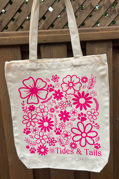 Tides & Tails Floral Tote Bag